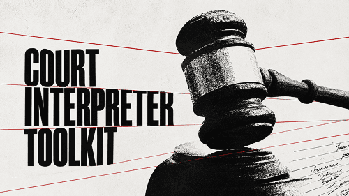 Court Interpreter Toolkit project preview with courtroom practice artwork